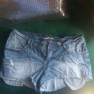 Distressed Jean cut off shorts